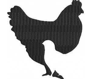 Stickdatei - Huhn Küken Hahn Silhouette